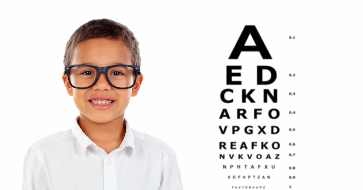 A Child at an eye exam